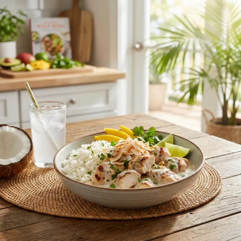 Tropical Coconut Chicken Rice Bowl
